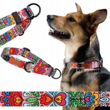 Ogrlica s poludavljenjem za pse, jazavčare, mopse, bostone, 26-34 cm, , ŠARENA