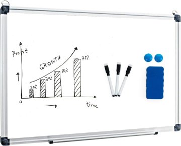 slomart FANTASK Magnetska whiteboard ploča 60x40cm, otporna na ogrebotine, s alu okvirom