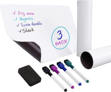Amazon Amazon Basics Magnetska Whiteboard Folija, 3 kom, 20,3x30,5 cm
