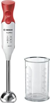 Bosch Bosch MSM64110 štapni mikser, ergonomski, nehrđajući čelik, QuattroBlade, 450W, crvena/bijela