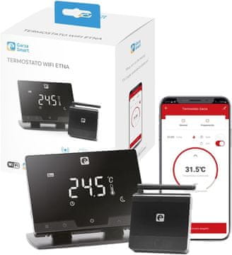 slomart GARZA WLAN Smart Thermostat ETNA - programibilan, zaslon na dodir, upravljanje putem aplikacije, crni