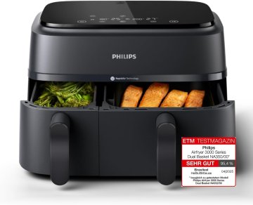 Philips Philips Friteza na Vrući Zrak Dual Basket 3000 Serija, 9L, Crna