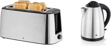 WMF WMF Bueno Pro Toster s dugim utorom, 4 kriške, XXL tost, 870W & Bueno Kuhalo za vodu od nehrđajućeg čelika 1.7L