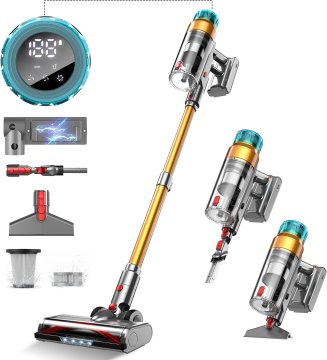 slomart EUARY Akumulatorski usisavač 55000Pa, 600W, 55 min, crna/plava