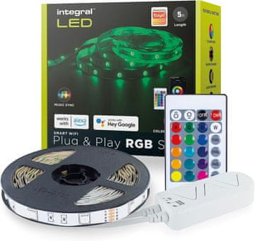 Integral Integral LED traka 5m WiFi, RGB Smart App, glazba, prigušivanje