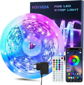 slomart HOVVIDA LED traka 10M RGB, APP/daljinski upravljač, Music mode