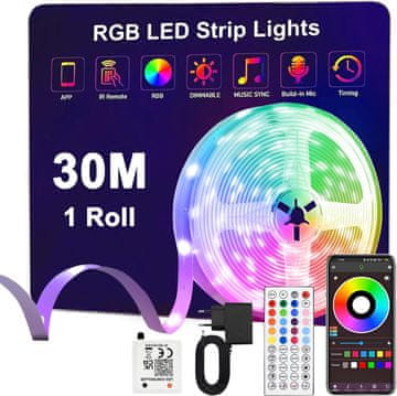slomart 30m RGBW LED traka s Bluetooth/APP/glazbom/tajmerom