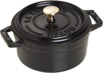 Staub STAUB Mini Cocotte Gusseisen Bräter, okrugli, 10 cm, 0,25 L, crni