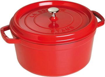 Staub STAUB Cocotte posuda od lijevanog željeza, 28 cm, okrugla, trešnja crvena