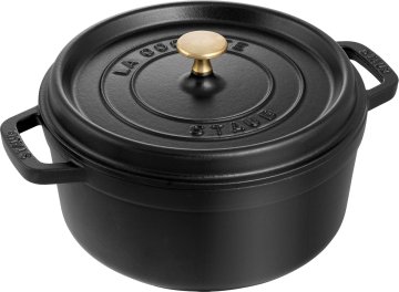 Staub STAUB Cocotte posuda od lijevanog željeza, 26 cm, okrugla, crna