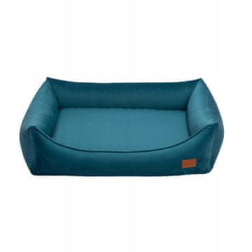 Baršunasta ortopedska sofa za psa šteneta 70x55x18 PLAVA