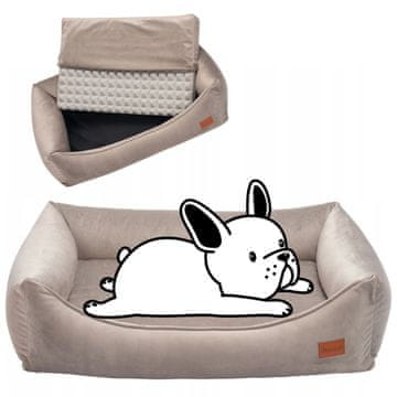 ORTOPEDSKA SOFA za malog psa i štene 70x55x18 cm BEŽ