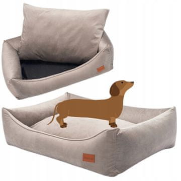 SOFA mekani krevet za male pse 70x55x18 cm M SIVO-BEŽ