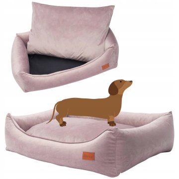 UDOBNA sofa s jastukom ČIVAVA jorkširski maltezer 70x55x18 cm ROZ
