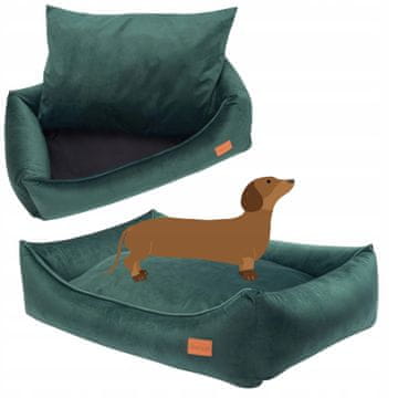 SOFA krevet za malog psa Jazavčar Štene 70x55x18cm ZELENI