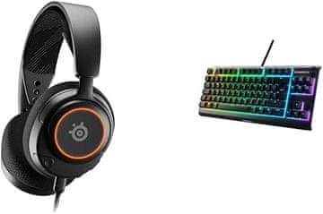 SteelSeries SteelSeries Arctis Nova 3 Gaming slušalice - Višesustavne, RGB tipkovnica Apex 3 TKL