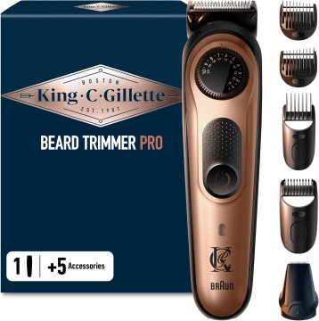 C+ King C. Gillette PRO Trimer za bradu, crni/bakreni