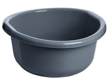PRAKTYCZNA Plastična zdjela s ručkama Praktična 30 l tamno sive boje