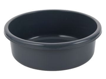 Bentom okrugla plastična zdjela, tamno siva, za miješanje tijesta, 46 cm, 20 l