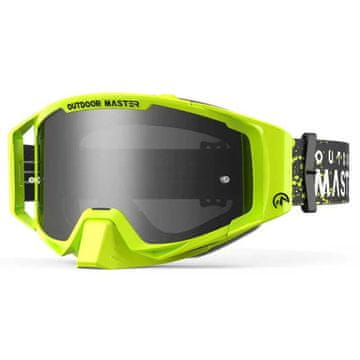 Outdoor master Mustang MTB i motocross zaštitne naočale, Green okvir – Grey leće