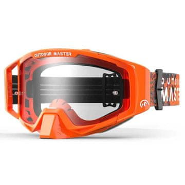 Outdoor master Mustang MTB i motocross zaštitne naočale, Orange okvir – Clear leće