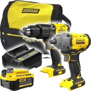 Stanley V20 set akumulatorskog alata SFMCK217M1S (SFMCD715 + SFMCF920) 1x4.0 Ah vrećica
