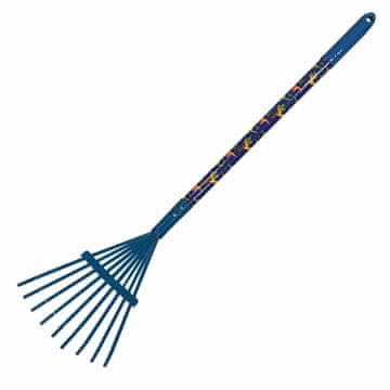 Floraland Metalne grablje za metlu, drvena/PVC drška 75 cm