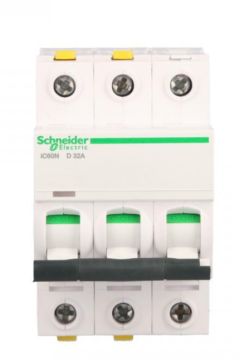 Schneider Automatski osigurač 3P D 32A 6kA AC iC60N-D32-3 Acti9 A9F05332