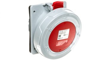 LEGRAND Utičnica za ploču 5P 32A 400V crvena IP67 P17 TEMPRA PRO