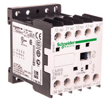 Schneider Pomoćni kontaktor 10A 3NO 1NC 24V DC CA4KN31BW3