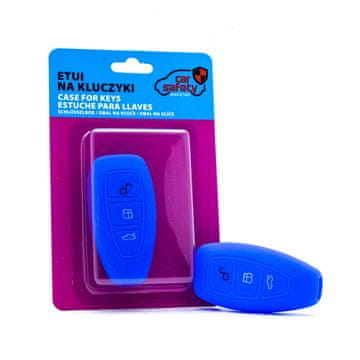 CARSAFETY Silikonska futrola za ključ PLAVA za Ford