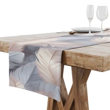 STOLNJAK MAT GLATKI 40x140 BOHO PASTELNO PERJE 004