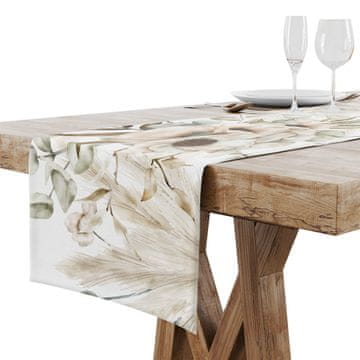 STOLNJAK MAT GLATKI 40x180 BOHO BEŽ CVIJEĆE 008