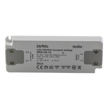Zamel Zasilacz LED slim 20W 12V DC - ZNS-20-12