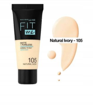 L’Oréal Maybelline Fit Me Matte+Poreless Foundation 105 Natural Ivory 30 ml
