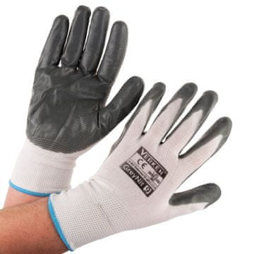 33 Nitrilne zaštitne radne rukavice R445 sive boje veličina 9 L