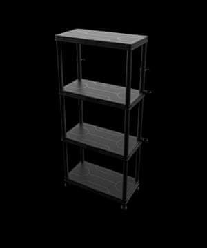 Qbrick SYSTEM Sustav polica 60/30x4 plastični regal za skladištenje
