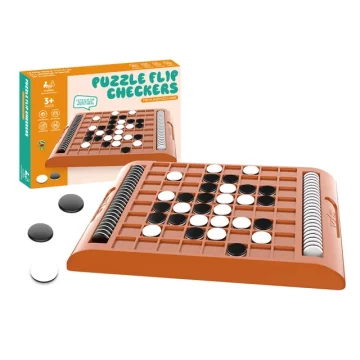 FED FLIP CHECKERS LOGIČKA IGRA S KODAMA - STRATEŠKA DRUŠTVENA IGRA 28x20,5 CM