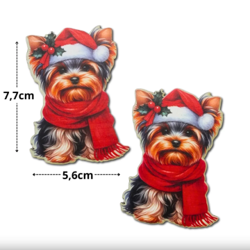 Rayher.	 Ukrasna božićna pločica, Yorkie, set 2