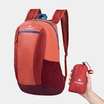 Alpinus Ovalau 12 sklopivi ruksak ciglasto crvene boje NH35264