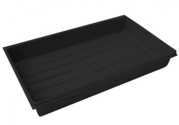 Kuweta, tacka, skrzynka transportowa 32x56x6 cm 1/4 półki wózka czarna