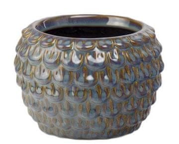 Polnix Doniczka osłonka ceramiczna 17 cm niebieska