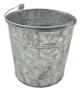 Wiadro ocynkowane małe doniczka osłonka 16 cm
