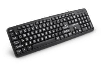 Esperanza EK129 Florida žičana tipkovnica s velikim slovima USB crna