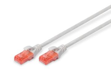 Digitus UTP patchcord kat. 6 0,5 m PVC sivi