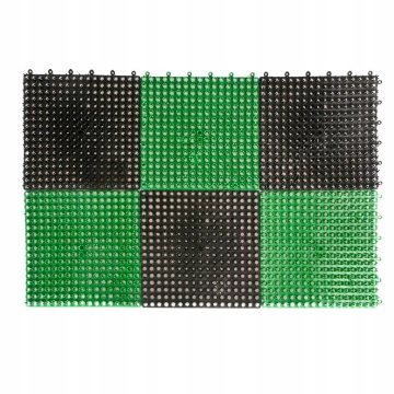 Vimar PLASTIČNI OTIRAČ ZA VRATA S TRAVOM, 6 DIJELOVA, 36*55 CM, CRNO/ZELENI - WYCIER 67977