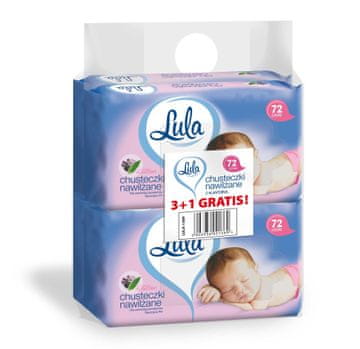 Stella LULA Vlažne maramice s alantoinom 72 kom 3 kom + 1 kom gratis