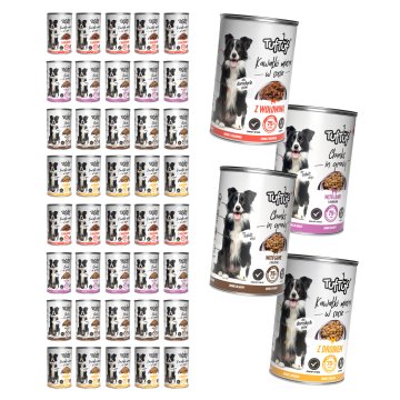 Tuff Stuff mokra hrana za pse Mješavina okusa konzerva 40x415g Komadići u umaku