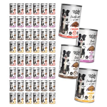Tuff Stuff mokra hrana za pse Mješavina okusa konzerva 48x415g Komadići u umaku