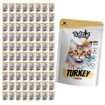 Tuff Stuff mokra hrana za mačke u vrećici s puretinom 80x100g Luncheon meat
